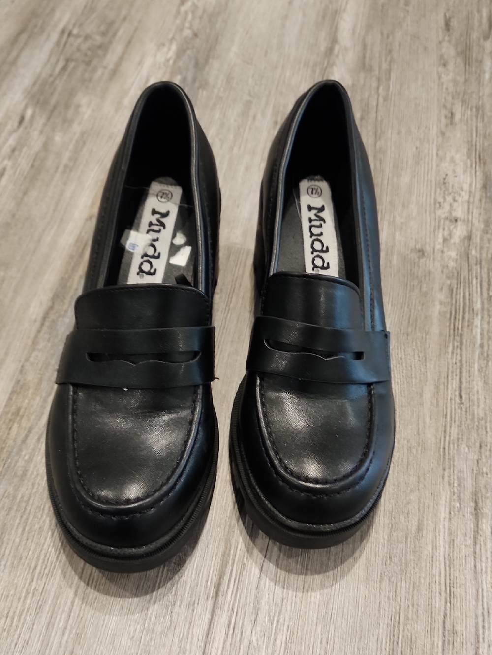 Mudd Black Slip-On Penny Loafers for Women